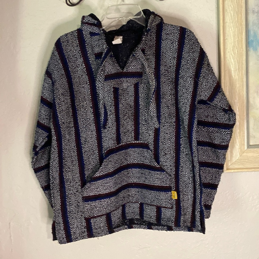 MOLINA EUC 90’s Rustic Grunge Baja Hoodie With Kangaroo Pockets (back to school)